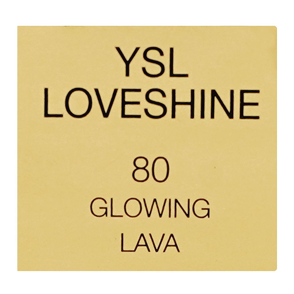 Yves Saint Laurent Love Shine Lipstick, 3.2g, 80 Glowing Lava - Image 5