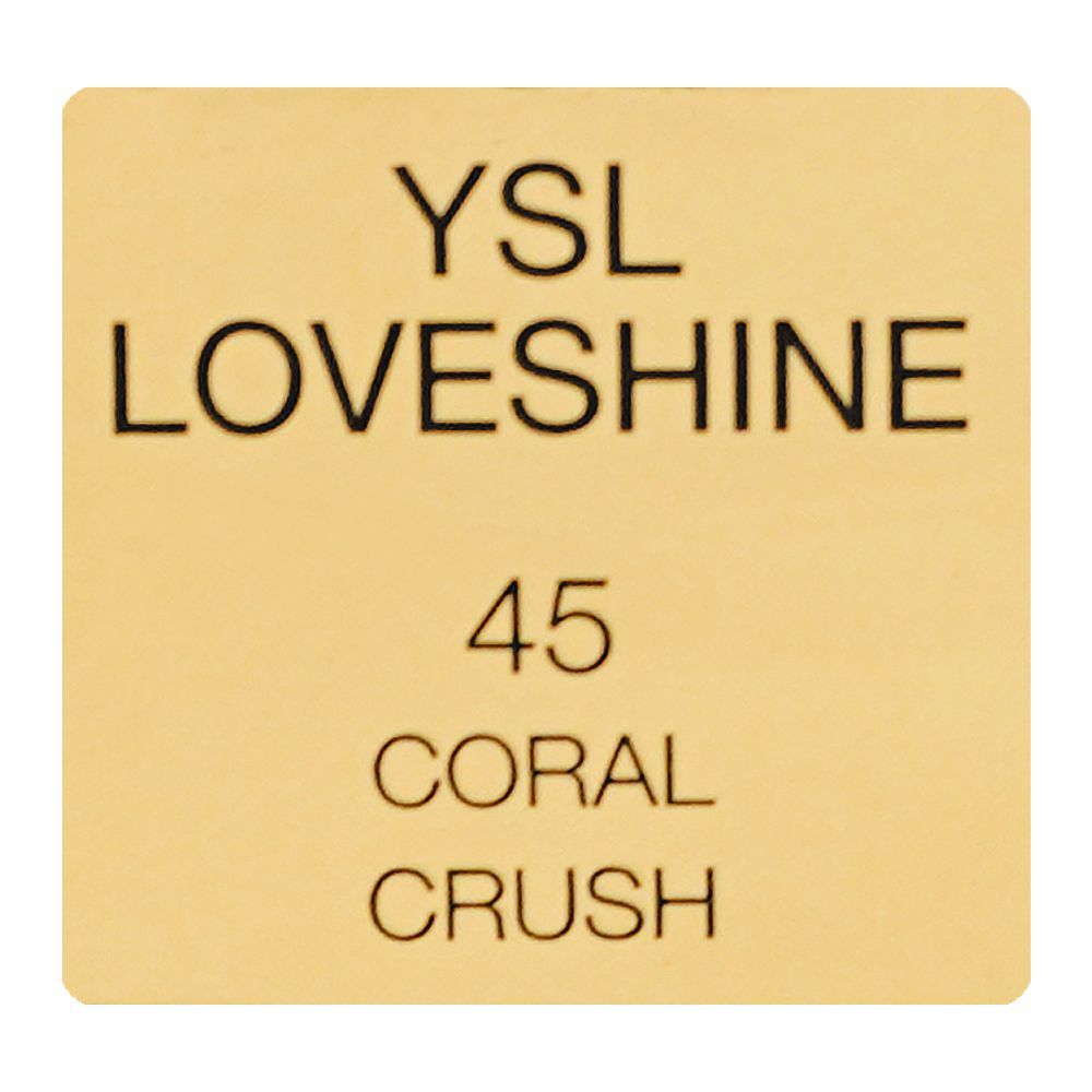 Yves Saint Laurent Love Shine Lipstick, 3.2g, 45 Coral Crush - Image 5