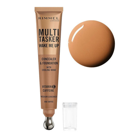 Rimmel Multi-Tasker Wake Me Up Concealer & Foundation, 20ml, 090 Toffee - Main Image