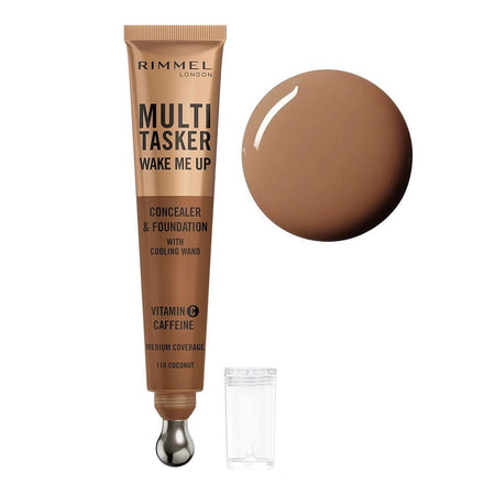 Rimmel Multi-Tasker Wake Me Up Concealer & Foundation, 20ml, 110 Warm Coconut - Main Image