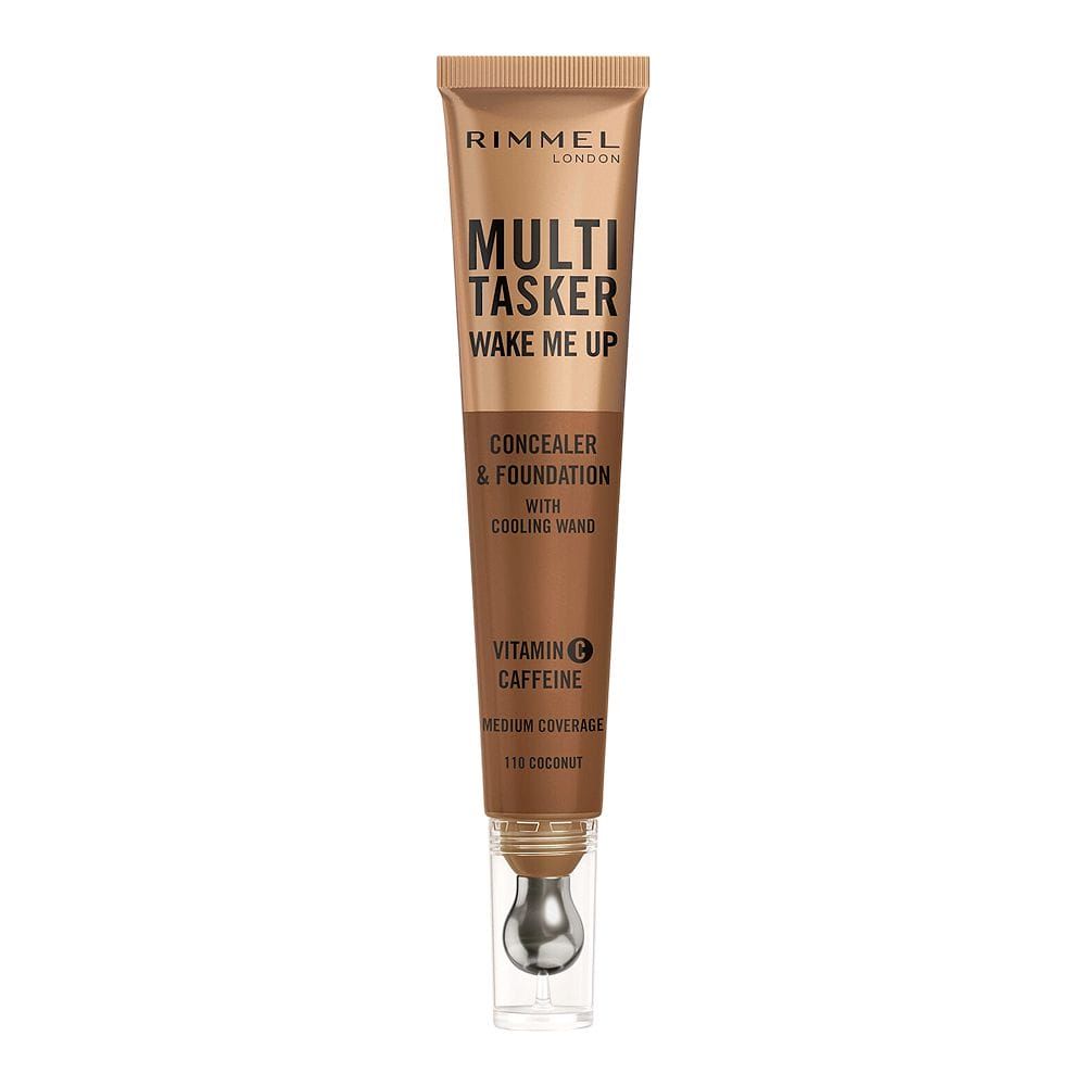 Rimmel Multi-Tasker Wake Me Up Concealer & Foundation, 20ml, 110 Warm Coconut - Image 2