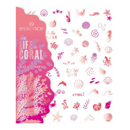 Essence Live Life In Coral Nail Stickers, 01 It's A Reef Of Happiness! - Main Image