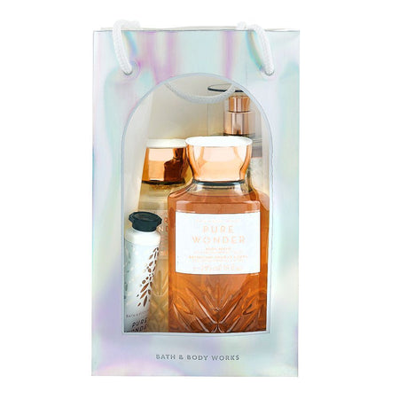 Bath & Body Works Pure Wonder Gift Set: 295ml Body Wash+29ml Hand Cream+236ml Lotion+236ml Body Mist, For Women, 4-Pack - Image 2