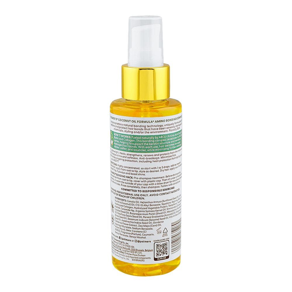 Palmer's Coconut Oil Formula Bonding Healing Hair Oil, Vitamin E & Amino Complex, 118ml - Image 2