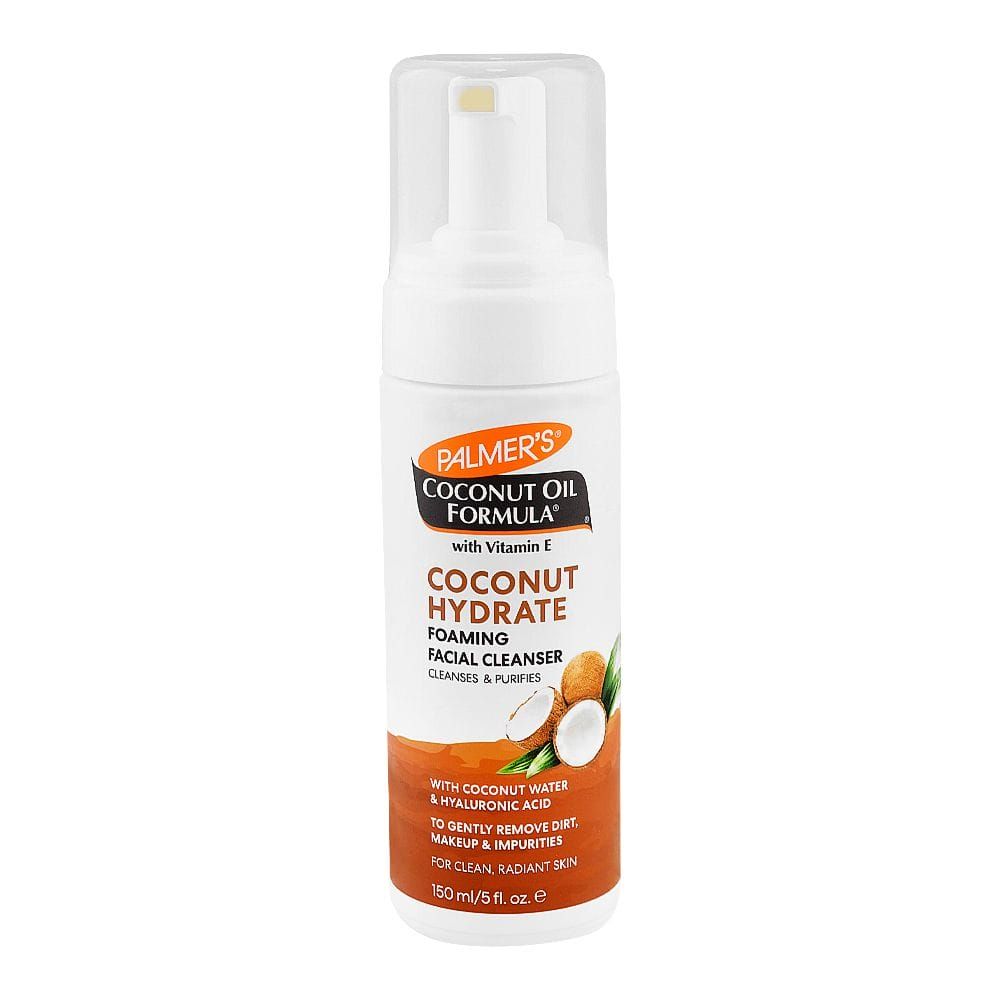 Palmer's Coconut Oil Formula Hydrating Foaming Facial Cleanser, Vitamin E, 150ml - Main Image