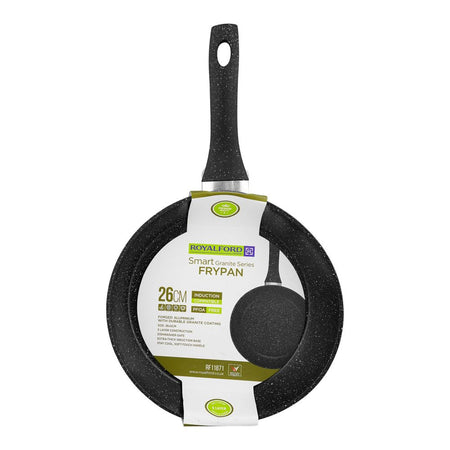 Royalford Smart Granite Series Frypan, 26cm, Grey, RF11871 - Image 2