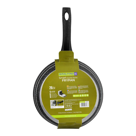 Royalford Smart Granite Series Frypan, 26cm, Grey, RF11871 - Image 3