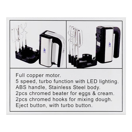 Anex Deluxe Hand Mixer, 450W, Black, AG-821 - Image 5