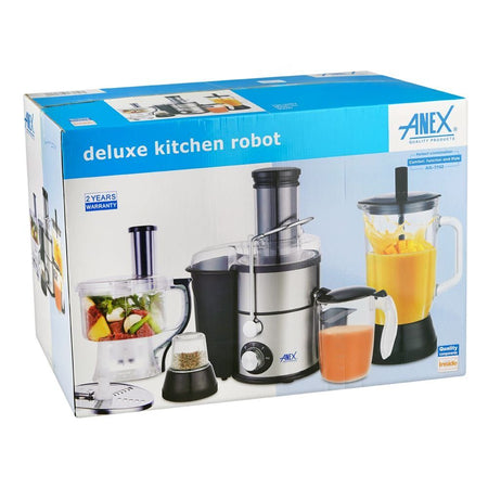 Anex Deluxe Kitchen Robot, 900W, Black, AG-3152 - Image 2