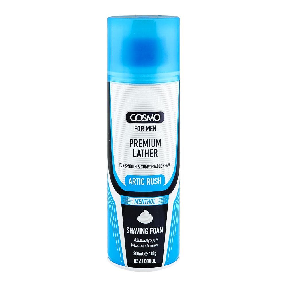 Cosmo Men Arctic Rush Menthol Shaving Foam, 200ml - Main Image