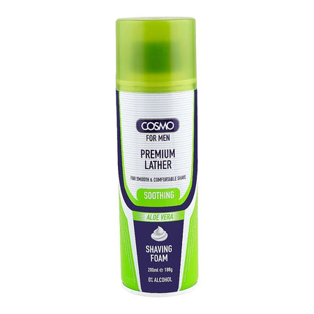 Cosmo Men Soothing Aloe Vera Shaving Foam, 200ml - Main Image