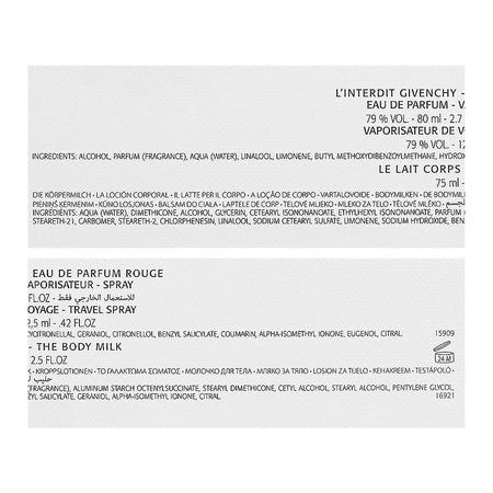 Givenchy L'Interdit Gift Set: Eau De Parfum 80ml+Body Milk 75ml+Travel Spray 12.5ml, For Women, 3-Pack - Image 4