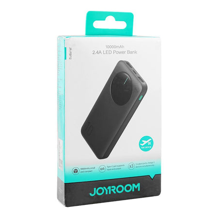 Joyroom LED Power Bank (2.4A, 10000mAh, Type-C Port), Black, JR-PBF12 - Image 2