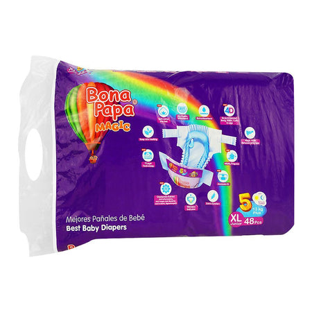 Bona Papa Magic Baby Diapers, XL Junior, 13Kg Plus, No. 5, 48-Pack - Image 2