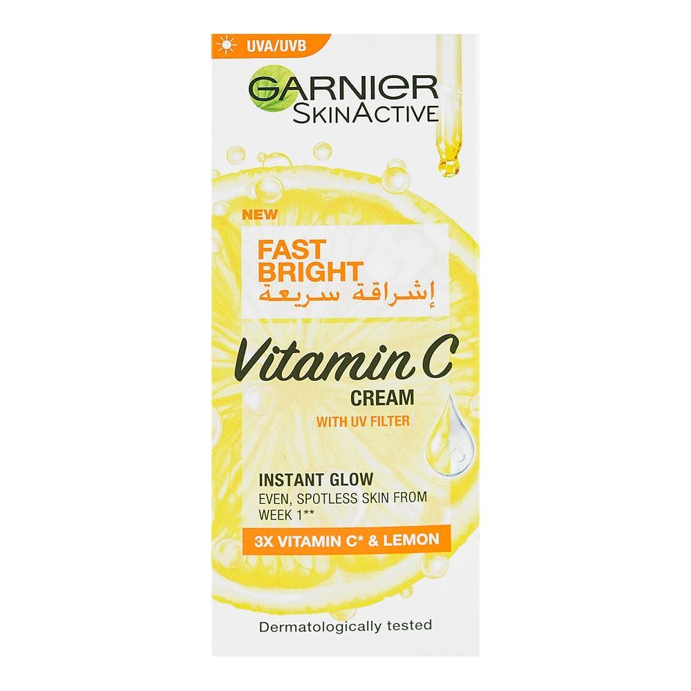 Garnier SkinActive Fast Bright Vitamin C & Lemon Day Cream with UV Filter, 50ml - Image 5