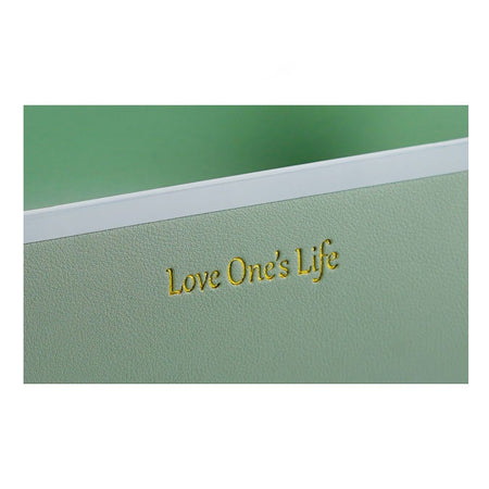 Elegant Leather Valet Tray Jewelry & Cosmetic Organizer, Green - Image 3