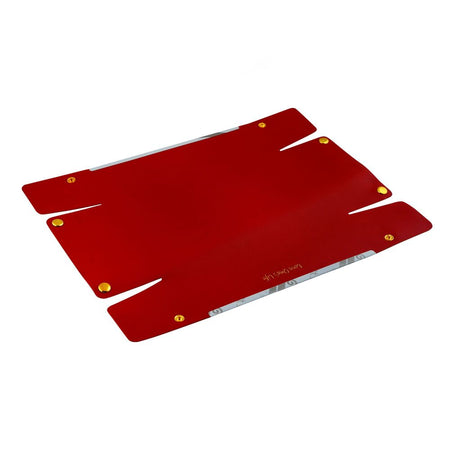 Elegant Leather Valet Tray Jewelry & Cosmetic Organizer, Maroon - Image 2