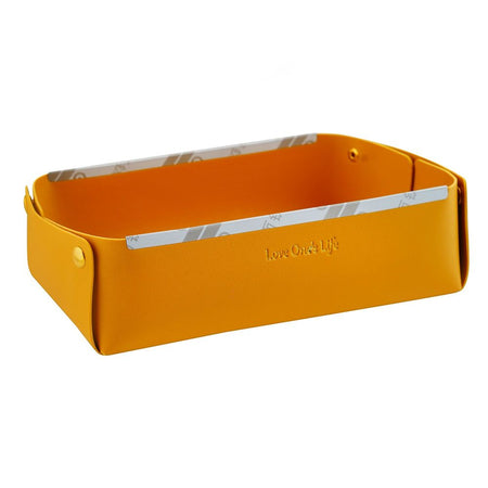 Elegant Leather Valet Tray Jewelry & Cosmetic Organizer, Beige - Main Image