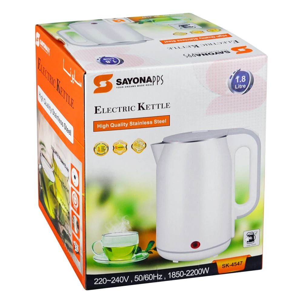 Sayona Electric Kettle, 1850-2200W, 1.8 Liter, SK-4547 - Main Image