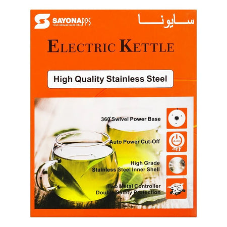 Sayona Electric Kettle, 1850-2200W, 1.8 Liter, SK-4547