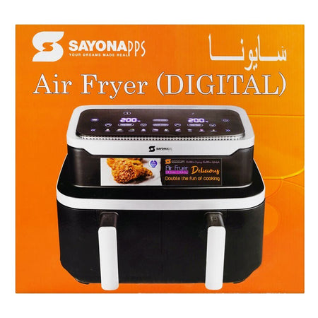 Sayona Double Basket Dual Air Fryer, 2600W, 2x5 Liter, SAF4582 - Image 2