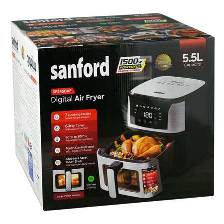 Sanford Digital Air Fryer, 1500W, 5.5 Liter, SF2450AF - Main Image
