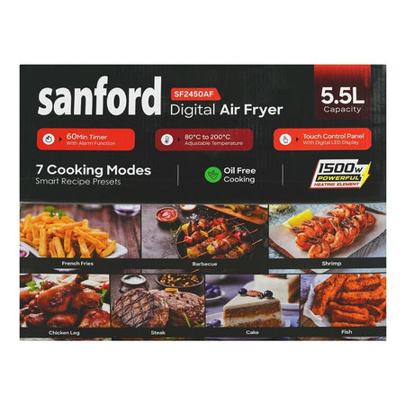 Sanford Digital Air Fryer, 1500W, 5.5 Liter, SF2450AF - Image 3