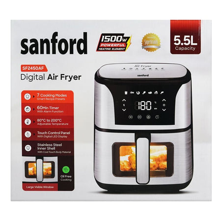 Sanford Digital Air Fryer, 1500W, 5.5 Liter, SF2450AF - Image 4