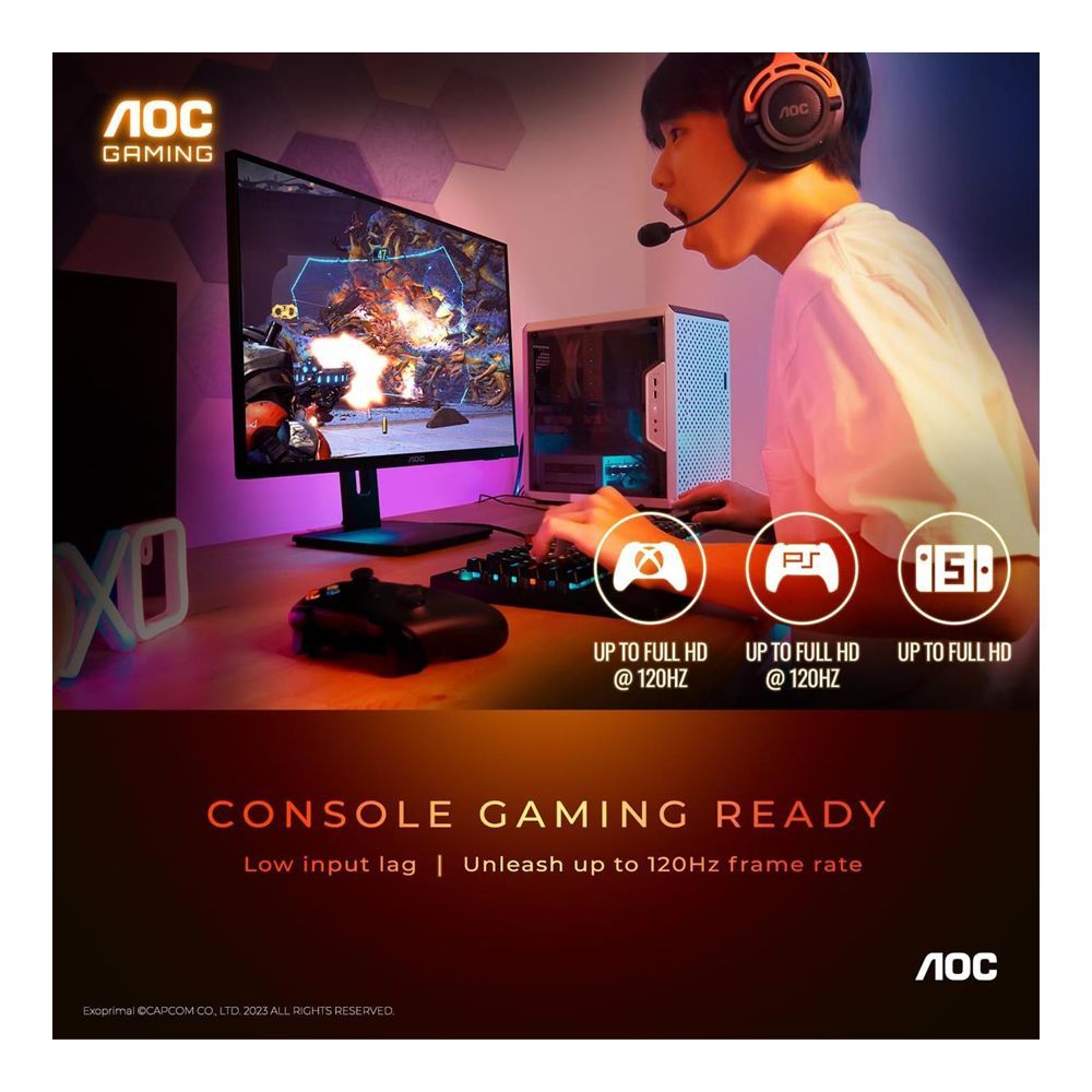AOC 27" 3-Sided Frameless LED Gaming Monitor, Adaptivesync, 180Hz, 27G15N - Image 3