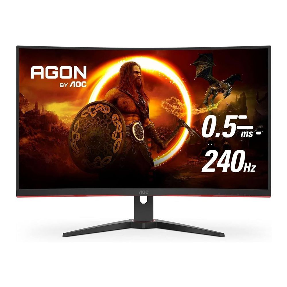 AOC 32" Frameless Curved LED Gaming Monitor, Freesync Premium, 240Hz, C32G2ZE - Main Image