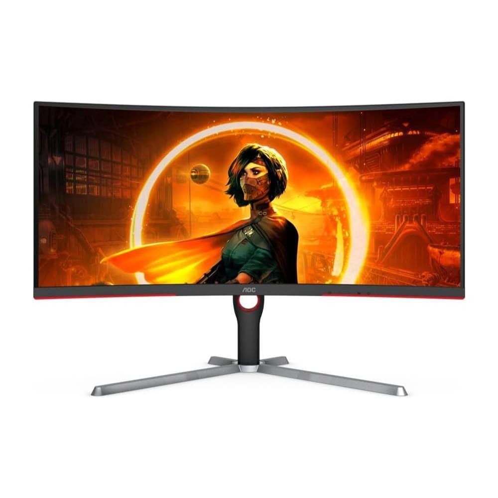 AOC 34" Frameless Curved LED Gaming Monitor, Freesync Premium, 165Hz, CU34G3S - Main Image