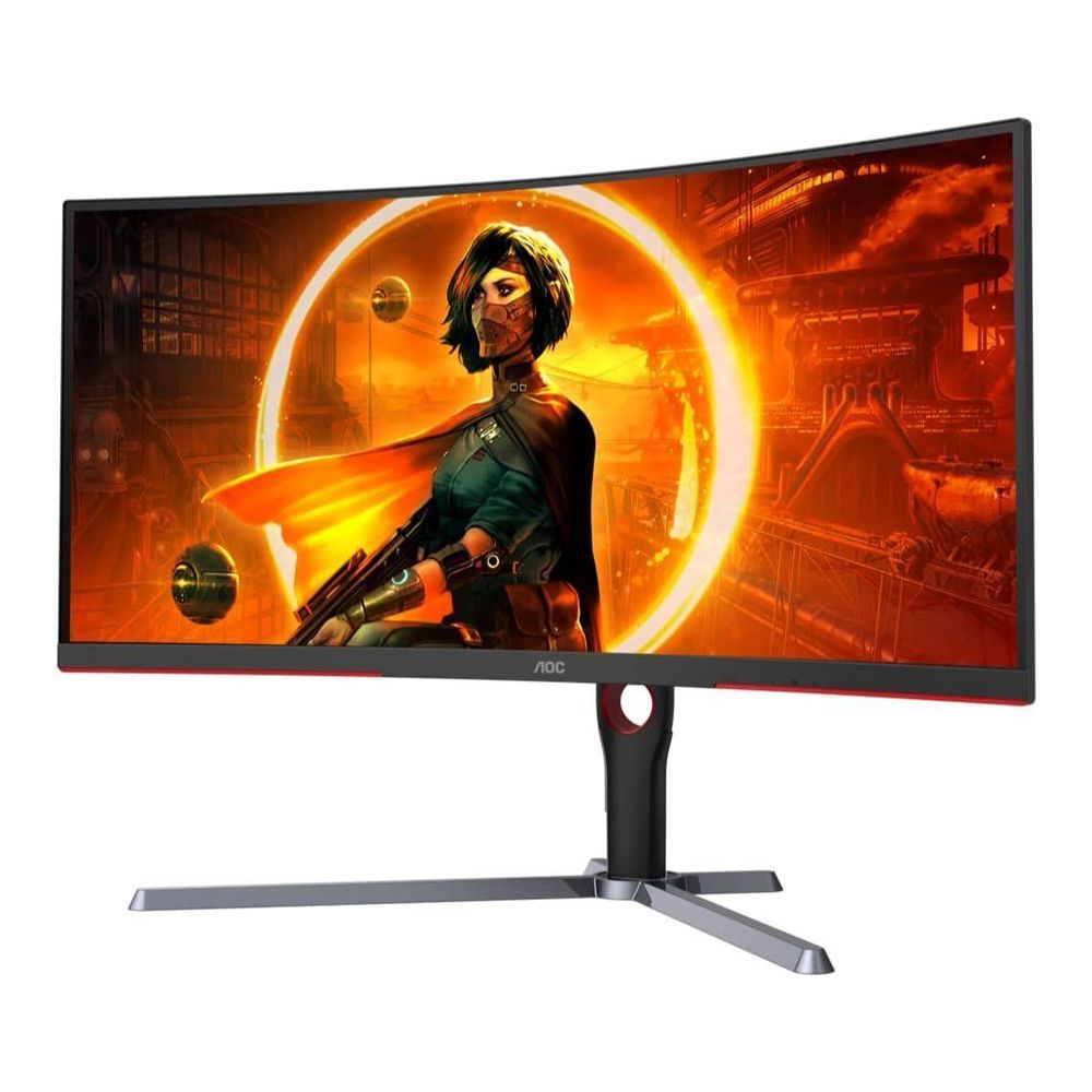 AOC 34" Frameless Curved LED Gaming Monitor, Freesync Premium, 165Hz, CU34G3S - Image 2