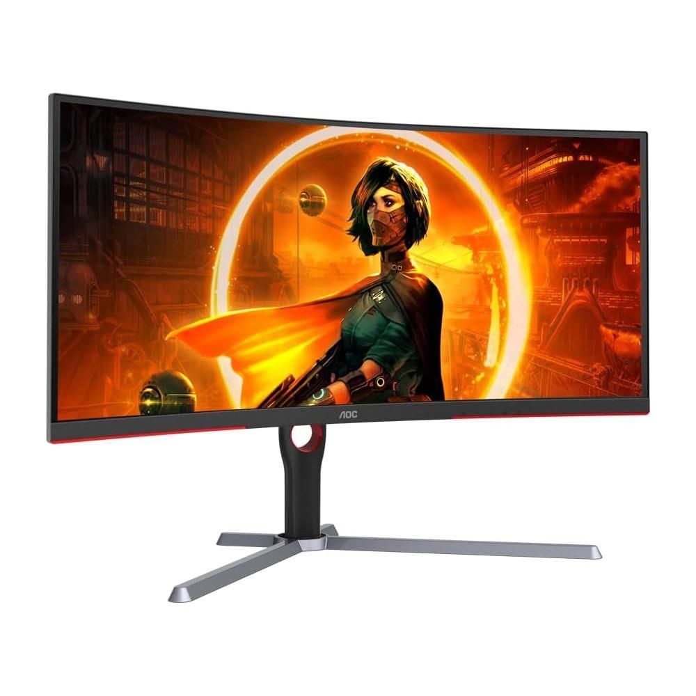 AOC 34" Frameless Curved LED Gaming Monitor, Freesync Premium, 165Hz, CU34G3S - Image 3