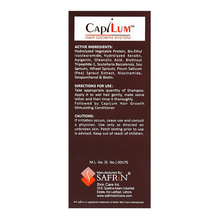 Capilum Hair Growth Stimulating Shampoo, Prevents Hair Loss, 100ml - Image 3