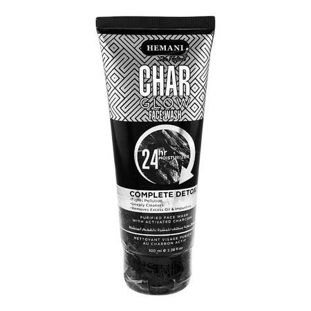 Hemani Char Glow Complete Detox Face Wash with Activated Charcoal, 100ml - Main Image