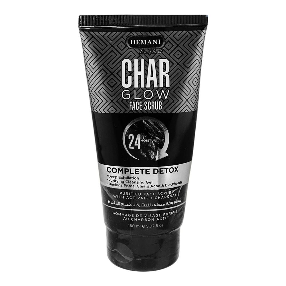 Hemani Char Glow Complete Detox Face Scrub with Activated Charcoal, 150ml - Main Image