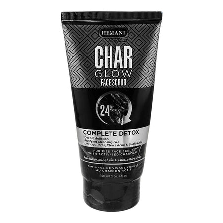 Hemani Char Glow Complete Detox Face Scrub with Activated Charcoal, 150ml - Main Image