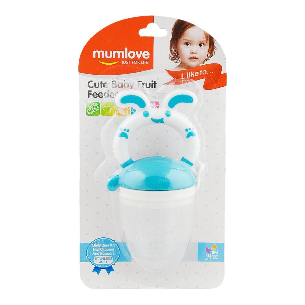 Mum Love Cute Baby Fruit Feeder Bottle, BPA Free, Blue, P6103 - Main Image