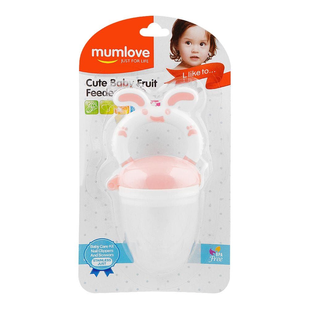 Mum Love Cute Baby Fruit Feeder Bottle, BPA Free, Pink, P6103 - Main Image