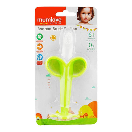 Mum Love Banana Brush Teether, For 6+ Months, BPA Free, Green, A004 - Image 2