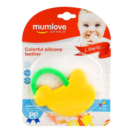 Mum Love Banana Colorful Silicone Teether, BPA Free, Yellow, A6125 - Main Image