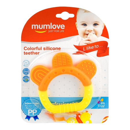 Mum Love Crown Colorful Silicone Teether, BPA Free, Orange, A6125 - Main Image