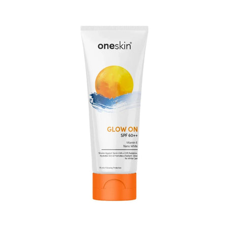 Oneskin Glow on Brightening & Hydrating Sunscreen with SPF60++, Vitamin E & Nano White, 75ml - Main Image