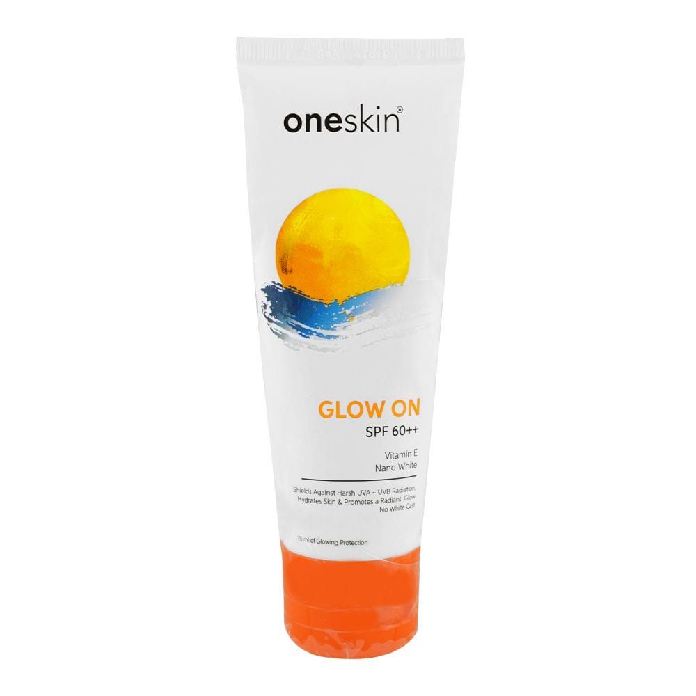Oneskin Glow on Brightening & Hydrating Sunscreen with SPF60++, Vitamin E & Nano White, 75ml - Image 2