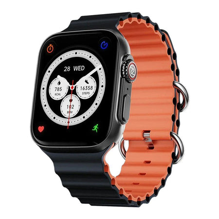 Zero 1.96" TFT HD Display Jaguar Smart Watch, IP67 Water Resistant, Black & Orange - Main Image