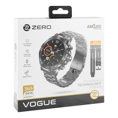 Zero 1.43" Amoled HD Display Vogue Smart Watch, IP67 Water Resistant, Black - Image 2
