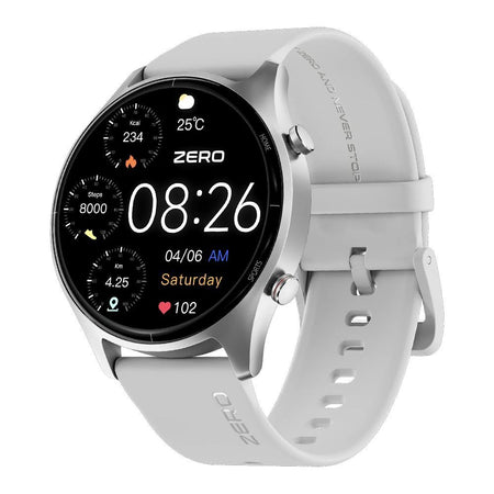 Zero 1.38" TFT HD Display Icon Smart Watch, IP68 Water Resistant, Silver Grey - Main Image