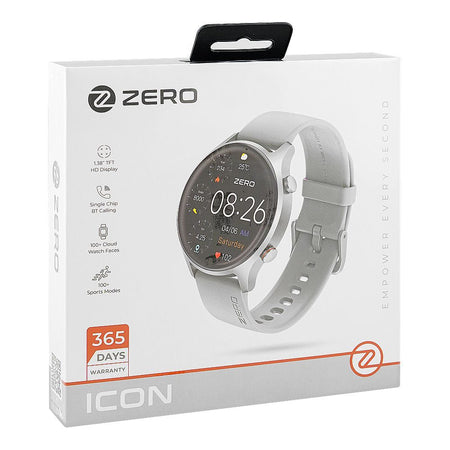 Zero 1.38" TFT HD Display Icon Smart Watch, IP68 Water Resistant, Silver Grey - Image 2