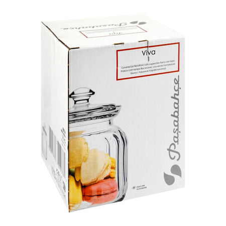 Pasabahce Viva Silicone Gasket Jar, Glass Storage Container with Silicone Seal, 900ml, 96374 - Image 2
