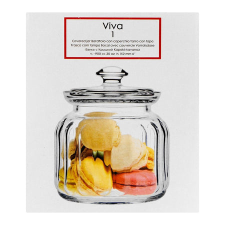 Pasabahce Viva Silicone Gasket Jar, Glass Storage Container with Silicone Seal, 900ml, 96374 - Image 3